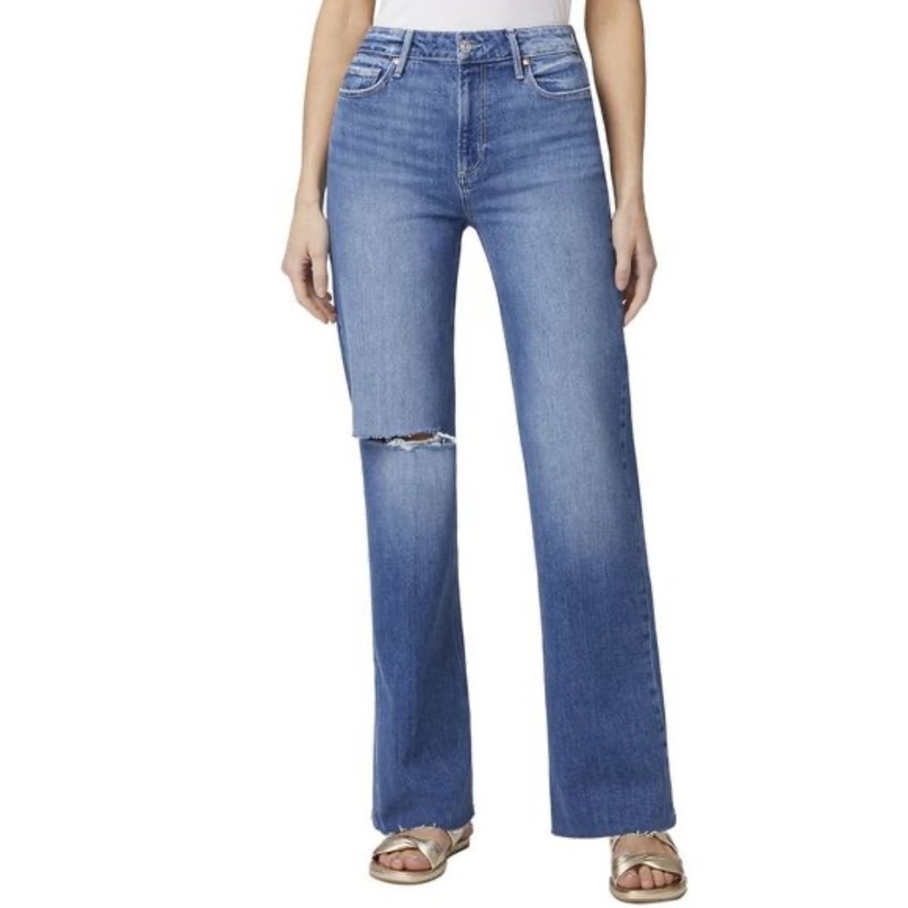 PAIGE Leenah Granada Destructed Trouser Leg Jean